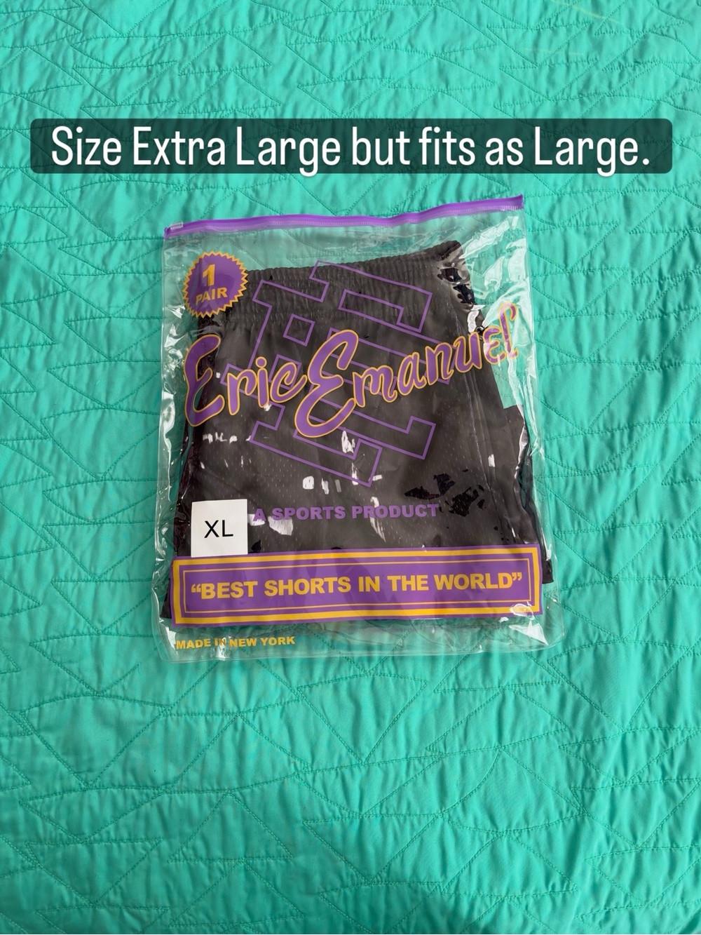 Eric Emanuel Black Skyline Shorts